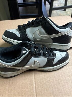 Black and White Low-Top Athletic Sneakers